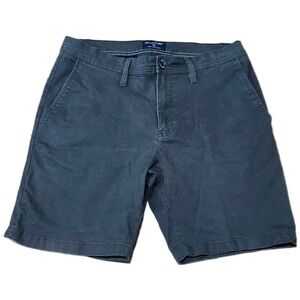 Rockport Mens Chino Shorts Size 32 Dark Gray Cotton Stretch Flat Front Casual